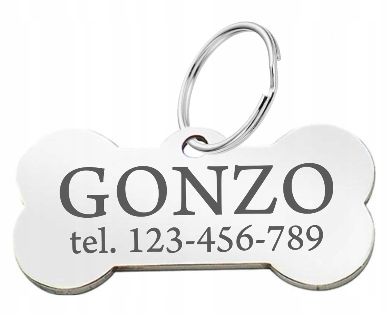 

Identyfikator Adresówka Psa Metal Kość Stal Grawer