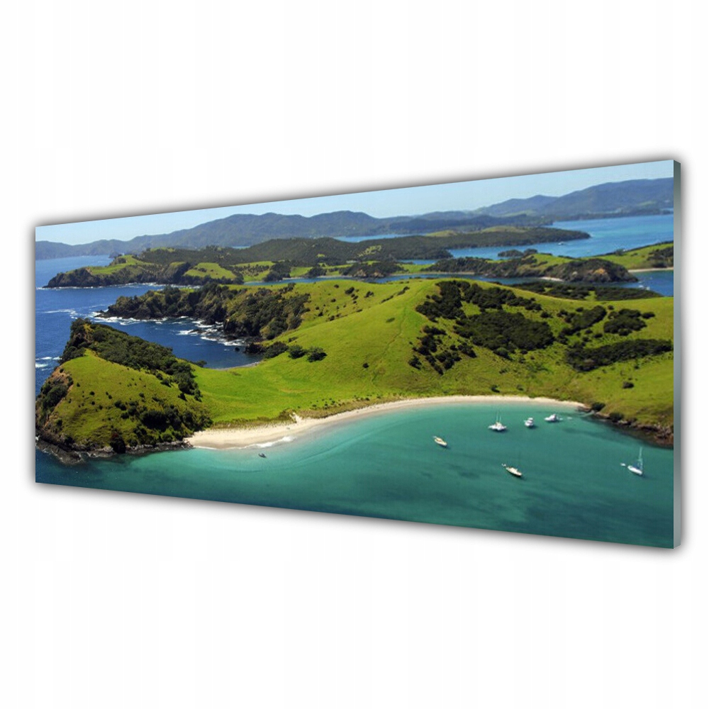 

Fotoobraz akryl 125x50 Morze Plaża Las Krajobraz