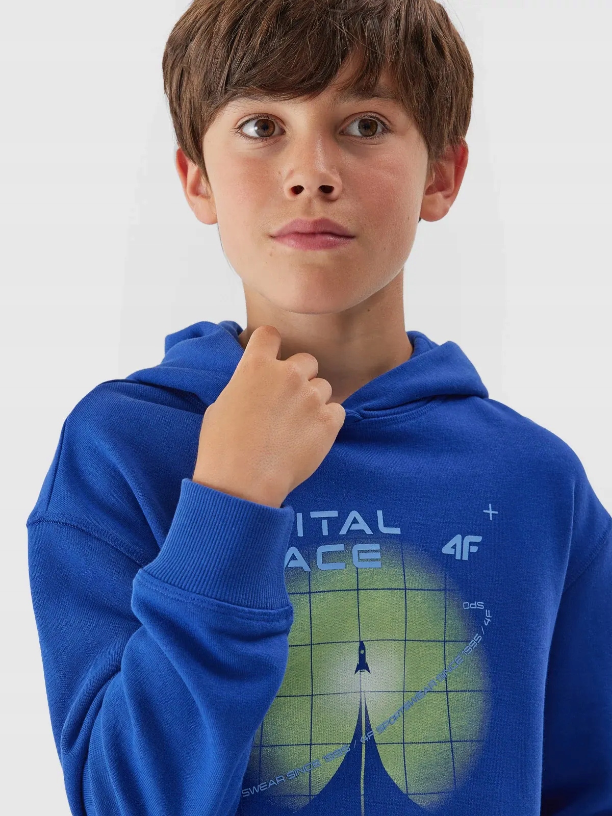 BLUZA CHŁOPIĘCA 4F DRESOWA Z KAPTUREM AW23M632 Materiał dominujący bawełna