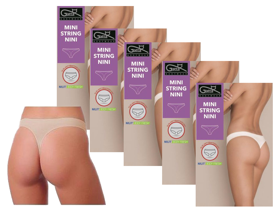 

5szt stringi Gatta Mini String Nini beżowe M