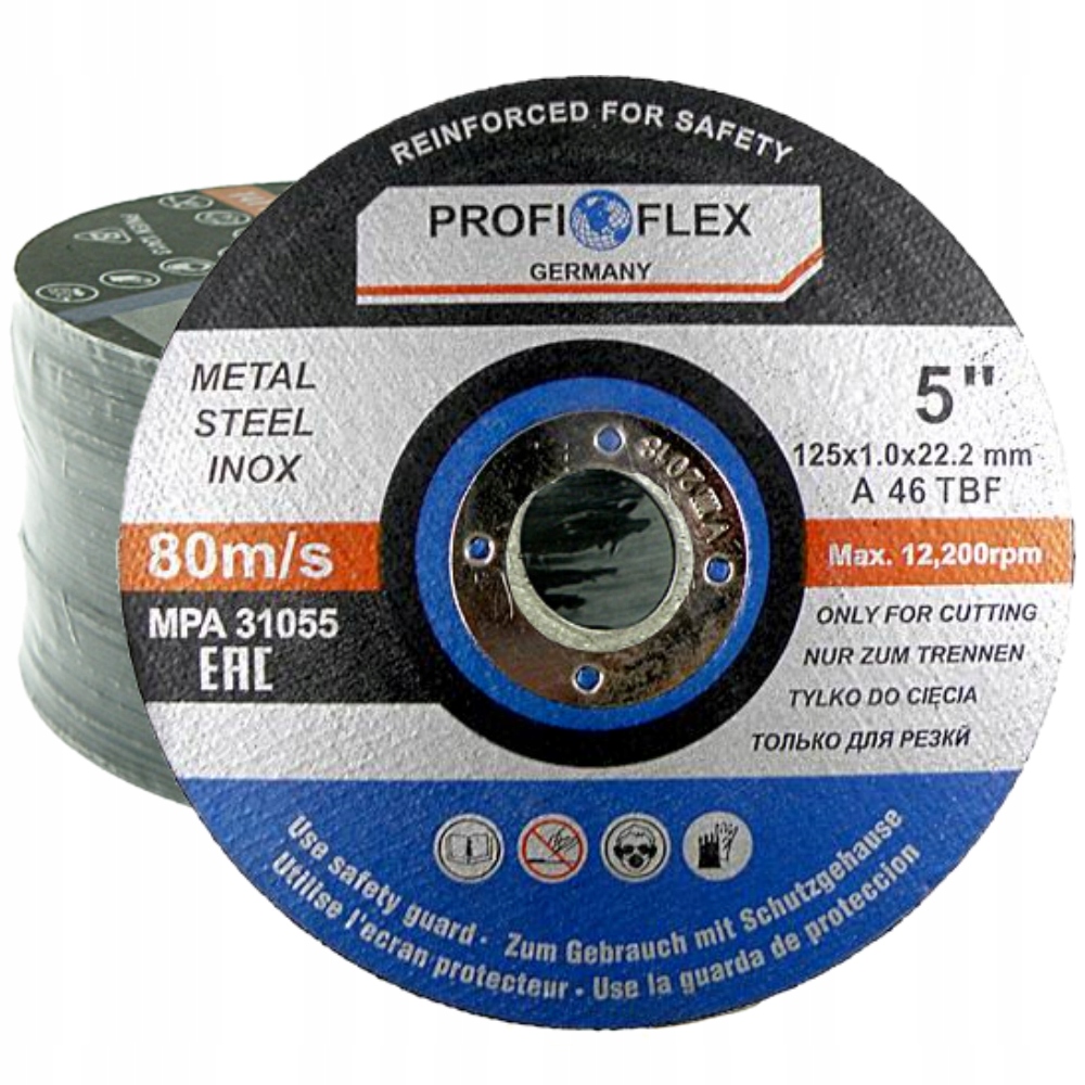 

Tarcze do cięcia metalu stali 125X1 ProfiFlex 10sz