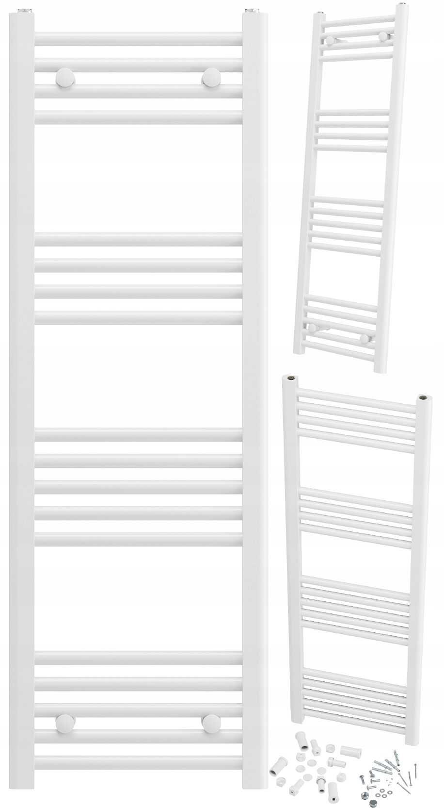 Kúpeľňový Ohrievač Biely Rebrík 40x120 cm Montáž 180° Kaloryfer Breno