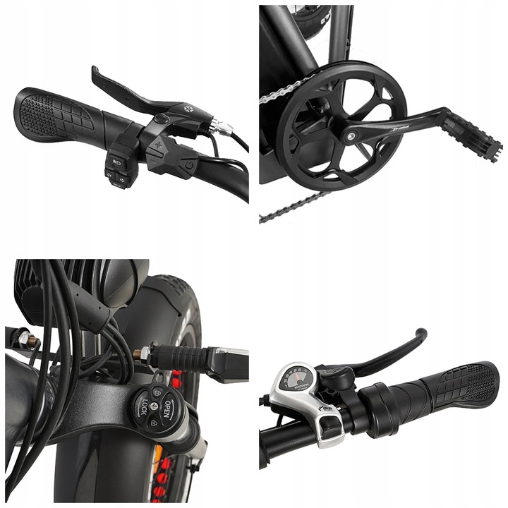 Rower Elektryczny DRVETION AT20 1000W 48V 10AH 45km/h 80KM 20" Kolor szary