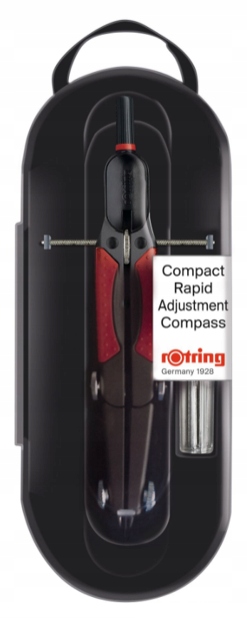 Cyrkiel kreślarski rOtring Compact, Czerw-srebrny