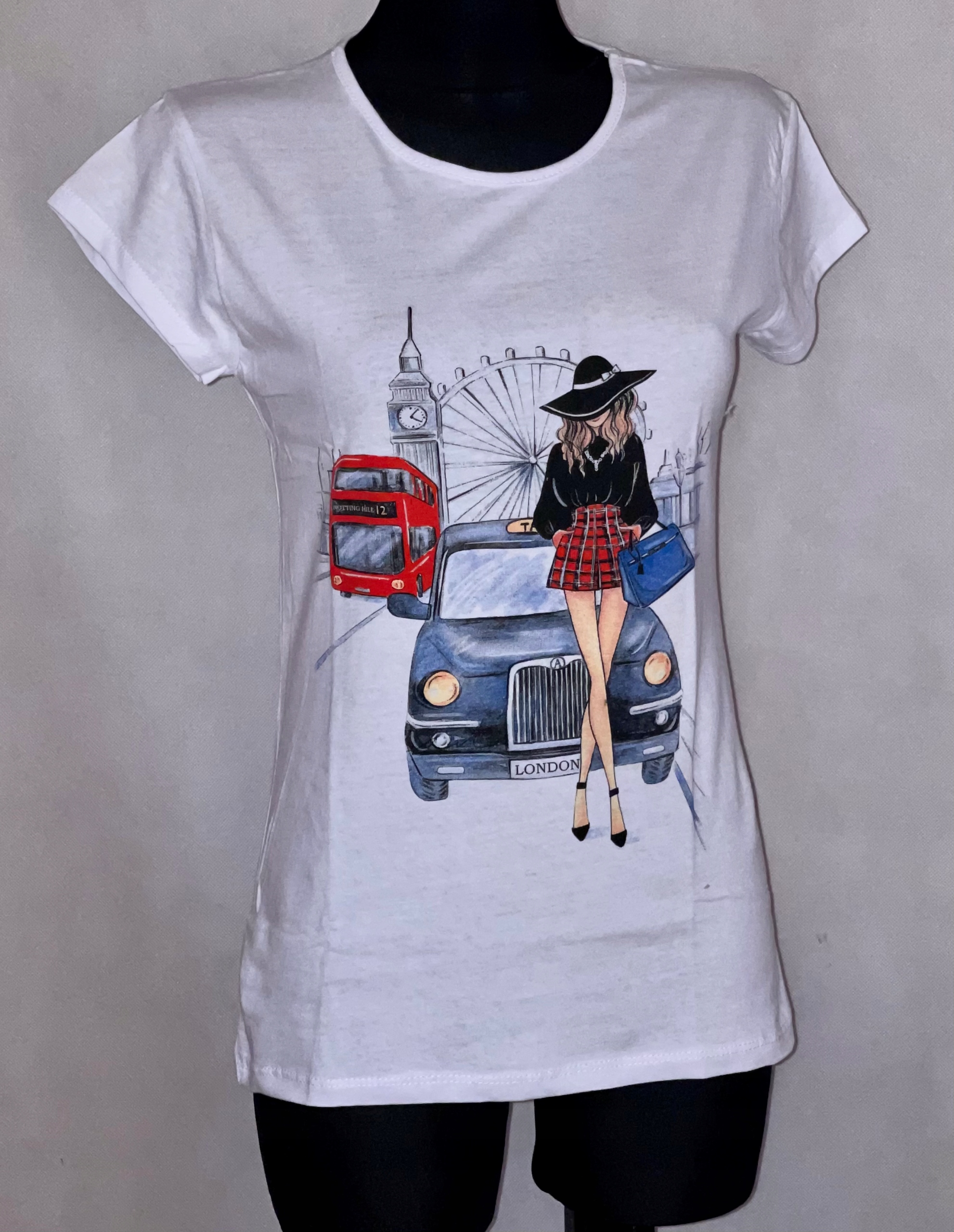 

Modna bluzka koszulka t-shirt print rozmiar M