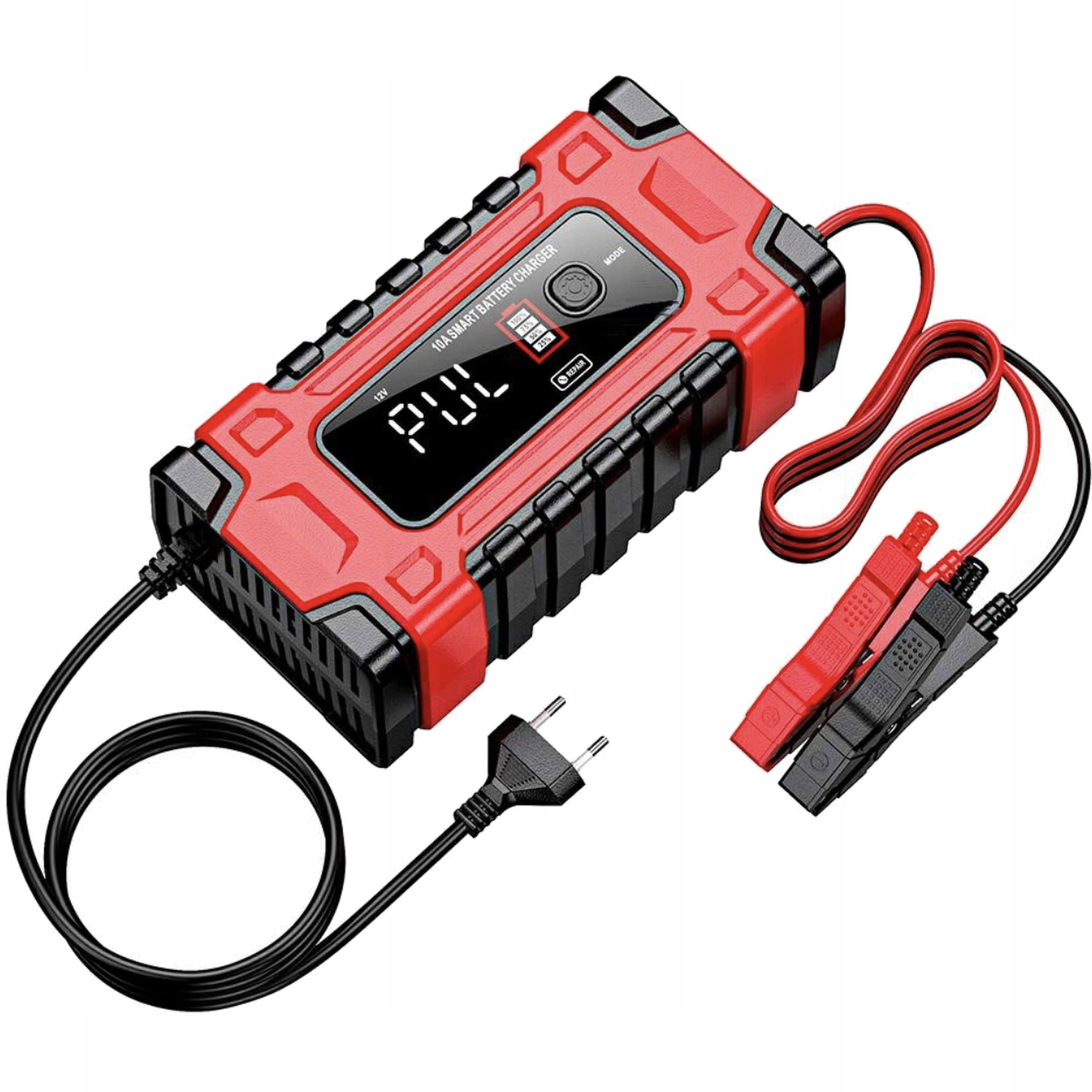 Prostownik Mikroprocesorowy 12V/24V 10A Automatyczny Do Akumulatorów