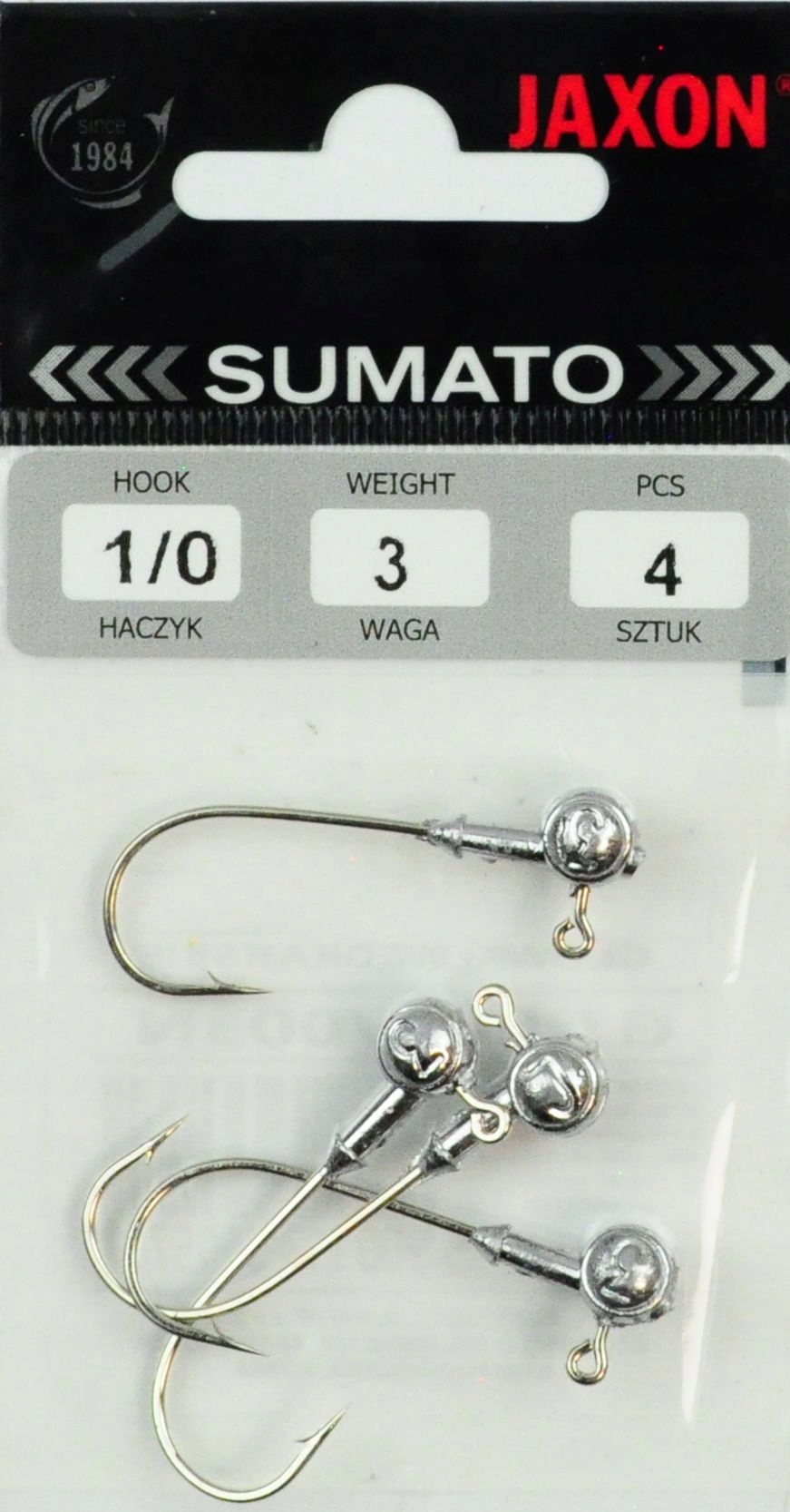 1/0 3g Główka Jigowa Jaxon Sumato Silver 4szt.