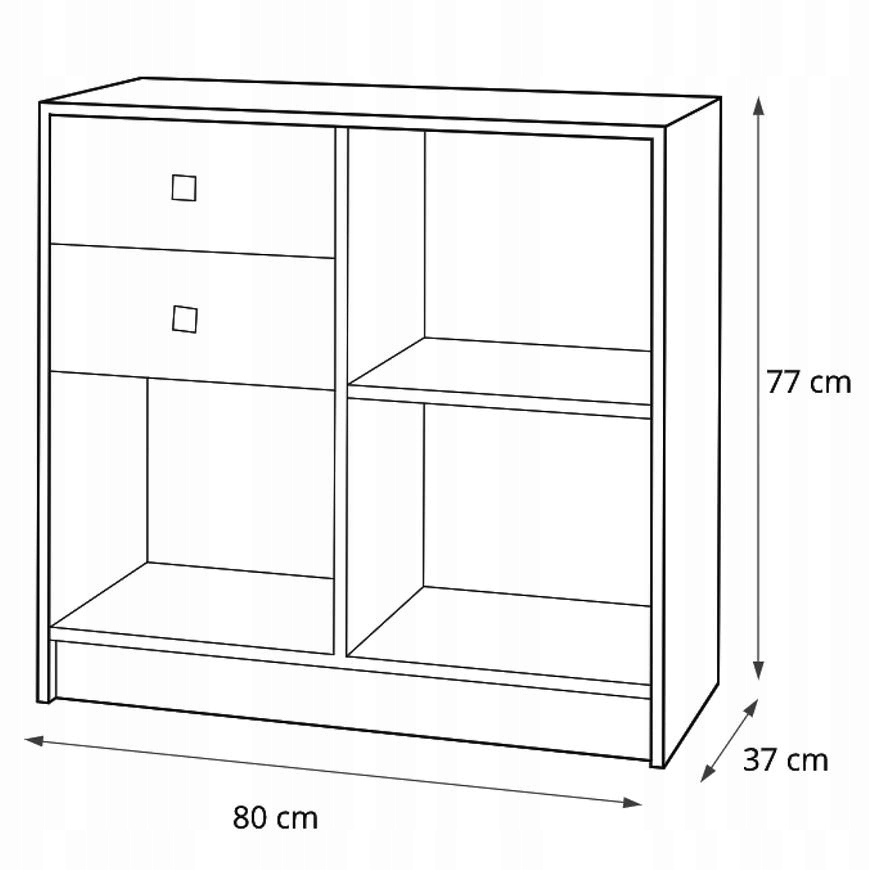 Komoda z półkami TOMI 13 -Granit /enigma Marka Meble4home