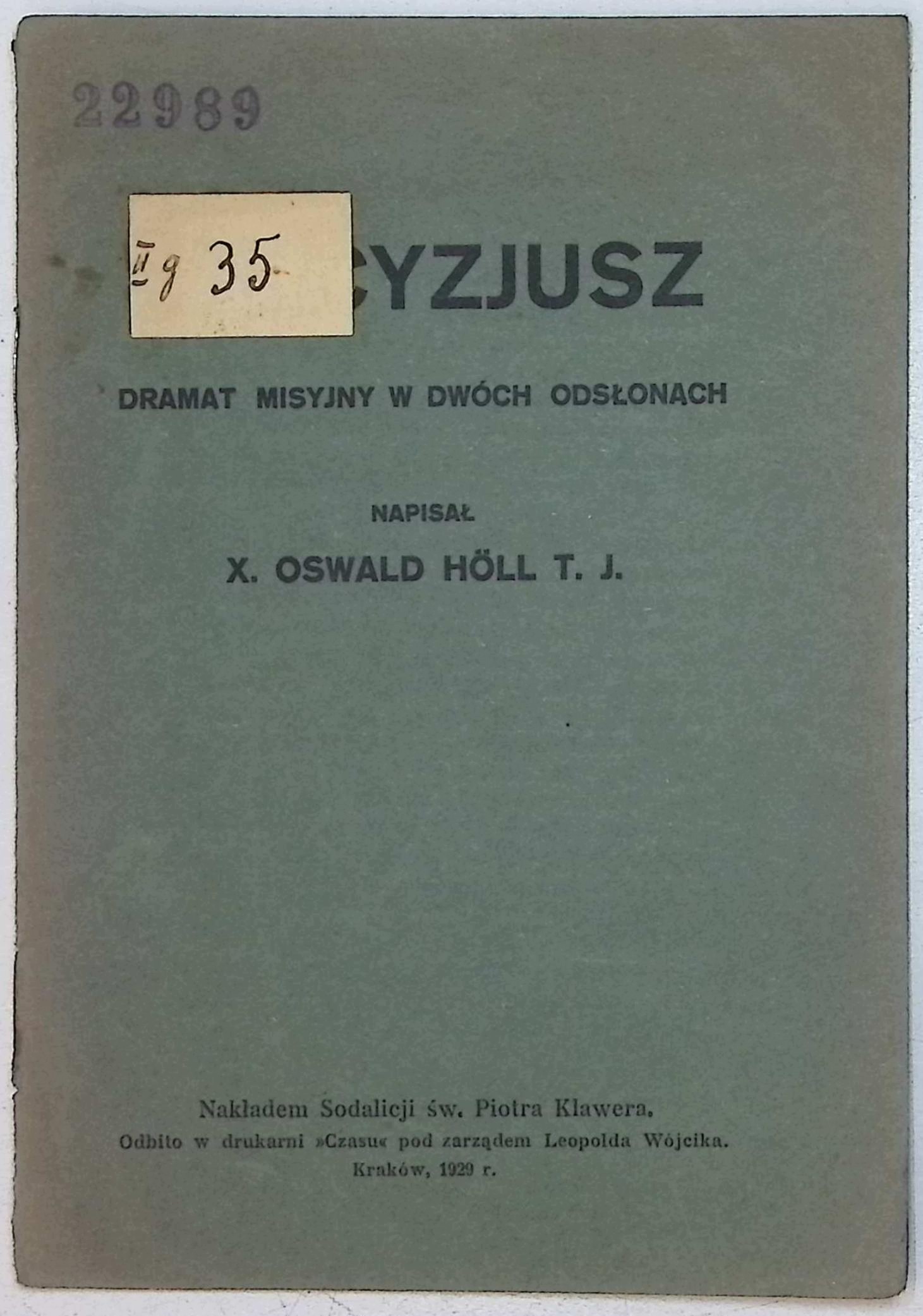 Tarcyzjusz (1929 r.) - Holl
