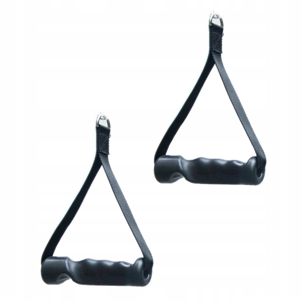 1PARA Czarna Rączka Do Wyciągu Na Biceps I Triceps