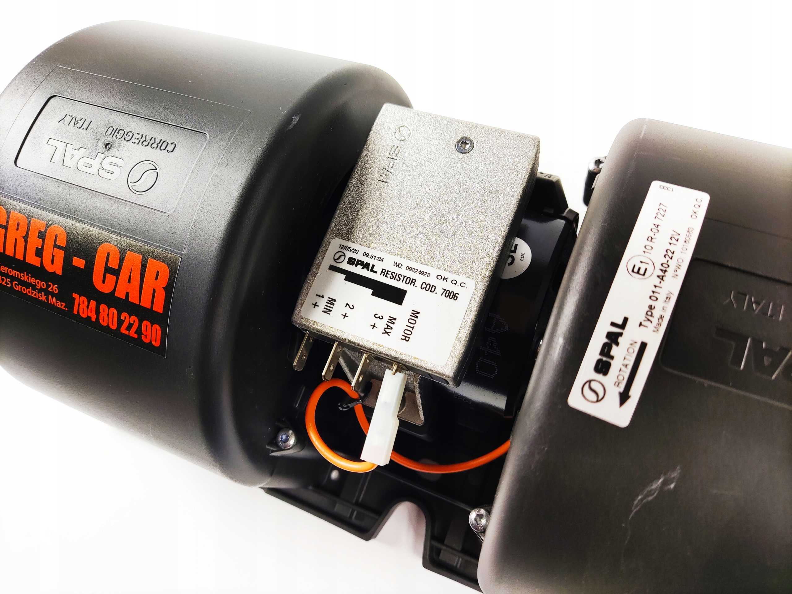 Dmuchawa wentylator SPAL 011 A40 22 12V Part number 011 A40 22