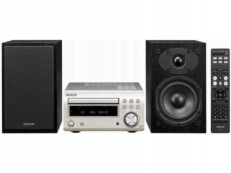 Wieża Denon D-M41 Srebrno-czarny