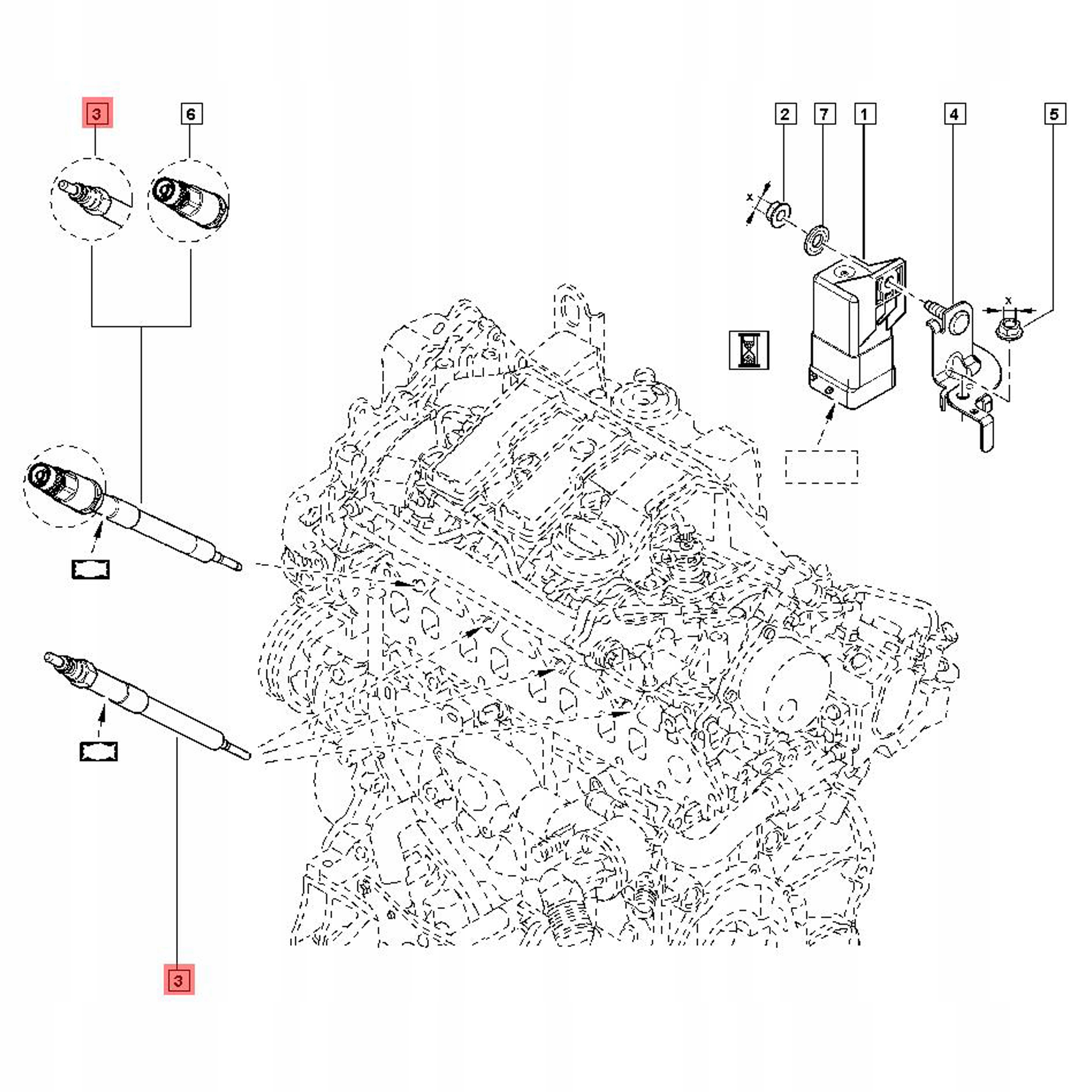 Świeca żarowa RENAULT OE 110650819R - 4 sztuki Napięcie 4,4 V