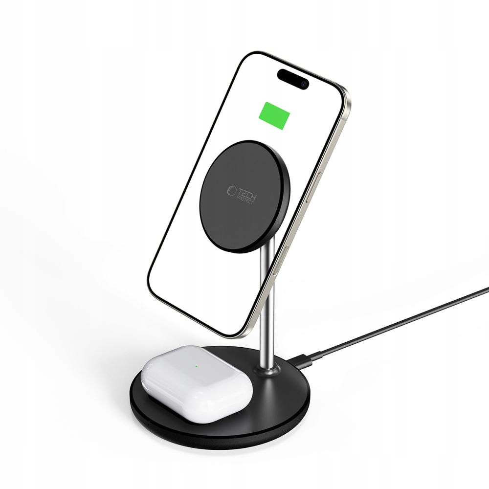 Tech- Protect QI15W- A39 2IN1 Magnetic MagSafe Wireless Charger Black