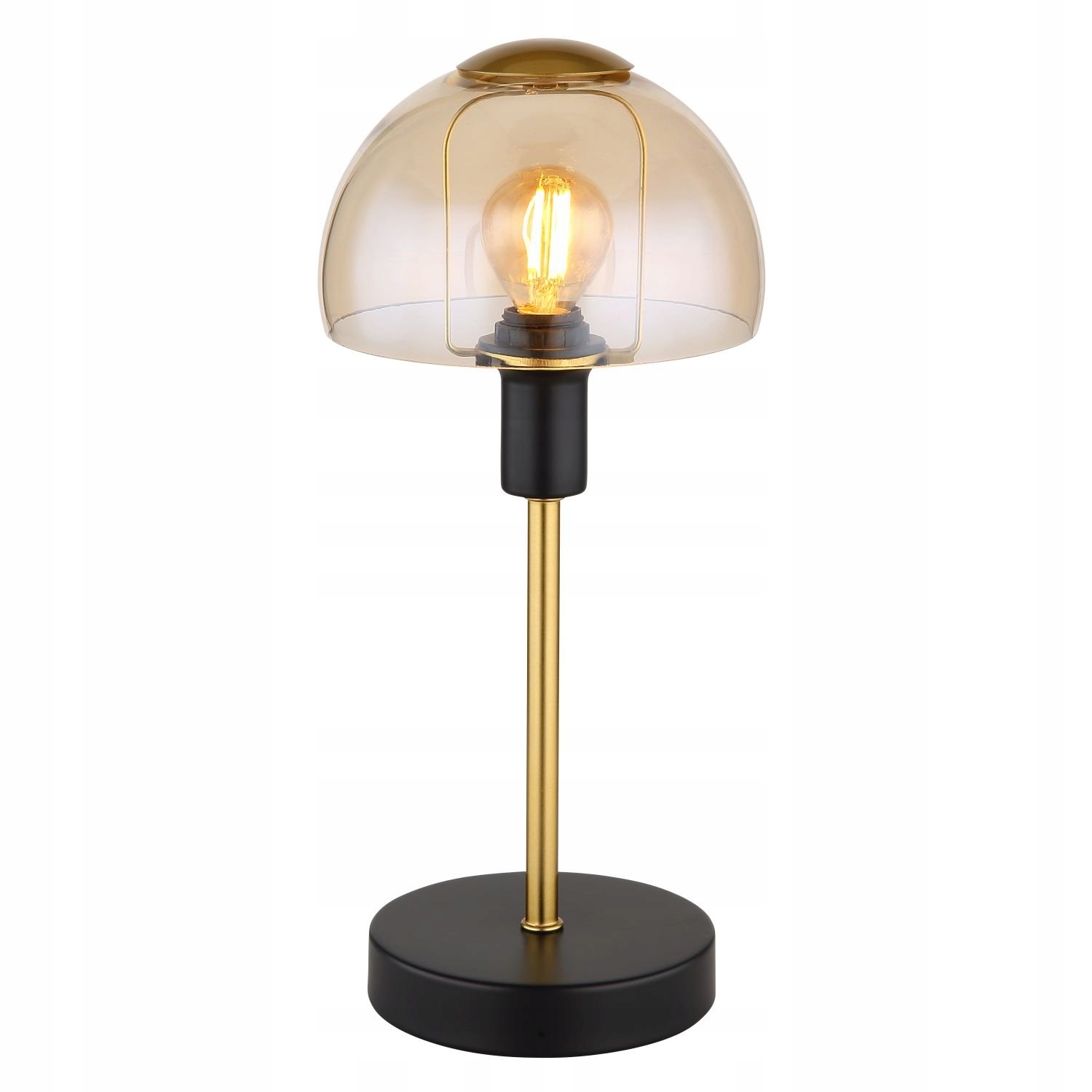 Stolová lampa s jantárovým skleneným tienidlom a vypínačom Kokkini