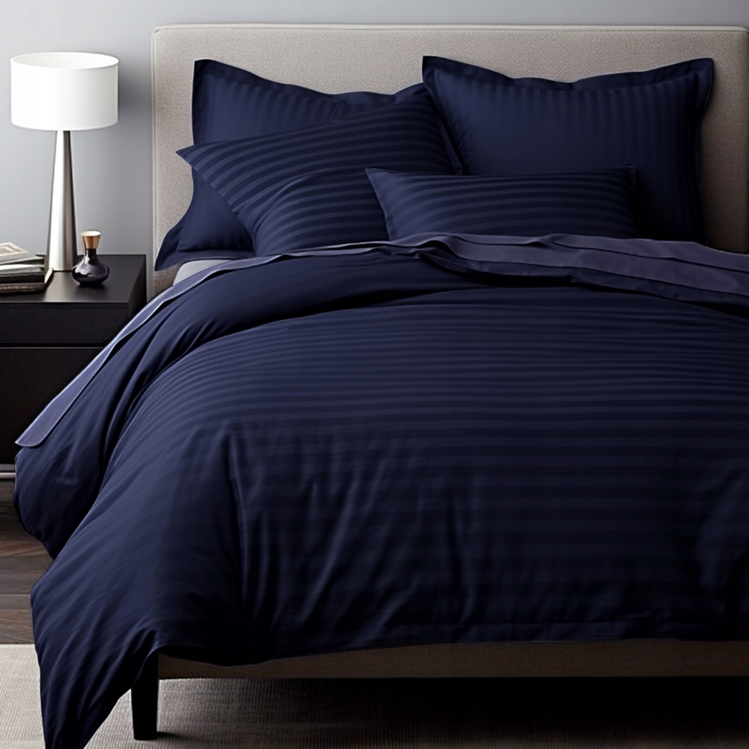 Posteľná Bielizeň bavlnená saténová Cizgili Navy BLUE/160x200 Exclusive