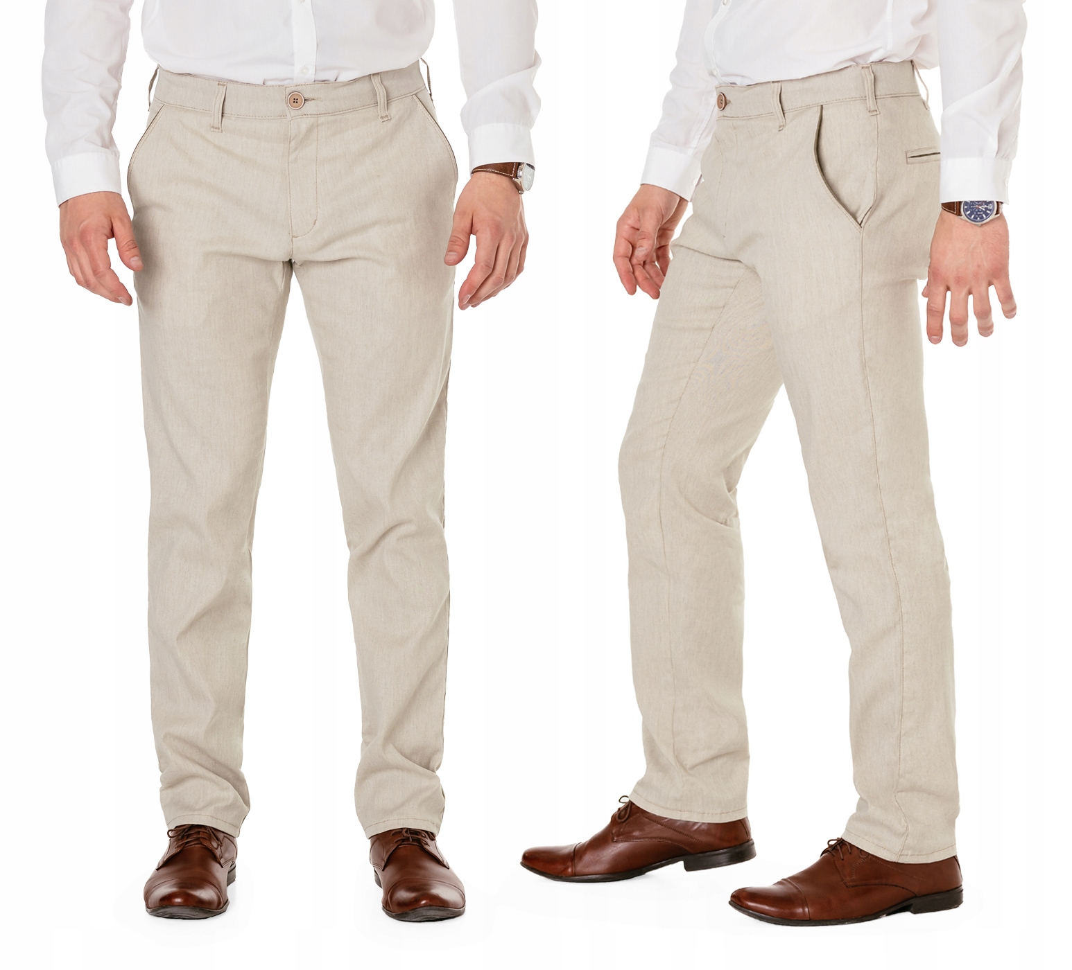 Elegantní pánské bavlněné kalhoty Chinosy Hunter 410/25 W39 L32