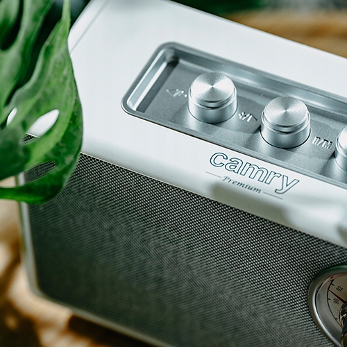 CR 1902 White Radio FM z Bluetooth - USB-C, TWS, AUX, SD