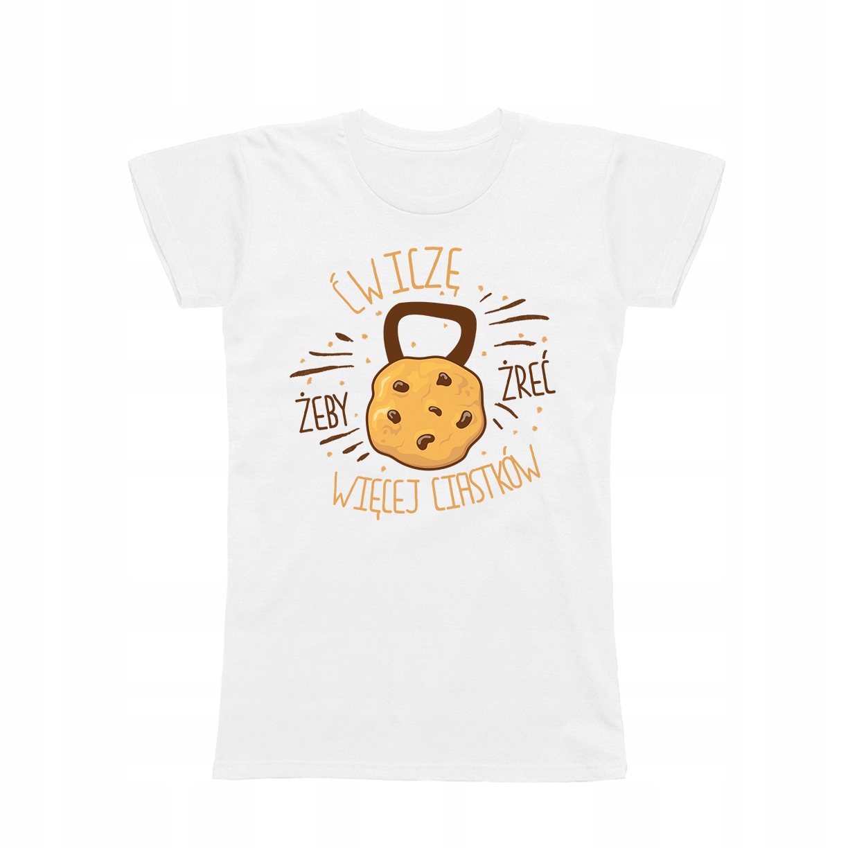

M - Koszulka T-shirt Ciastko Ćwiczę Na Siłownie