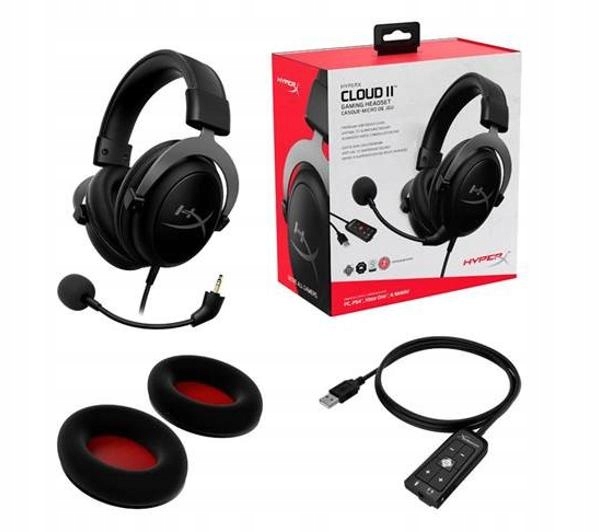 Słuchawki HyperX Cloud II Headset Red Gamingowe Model Cloud II