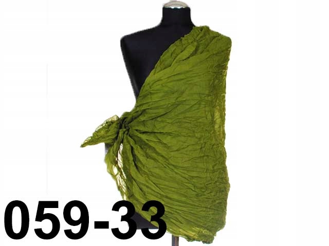 PRZEWIEWNE PAREO CHUSTA PLAŻOWA BEZ PRASOWANIA JEDNOKOLOROWE 059-33