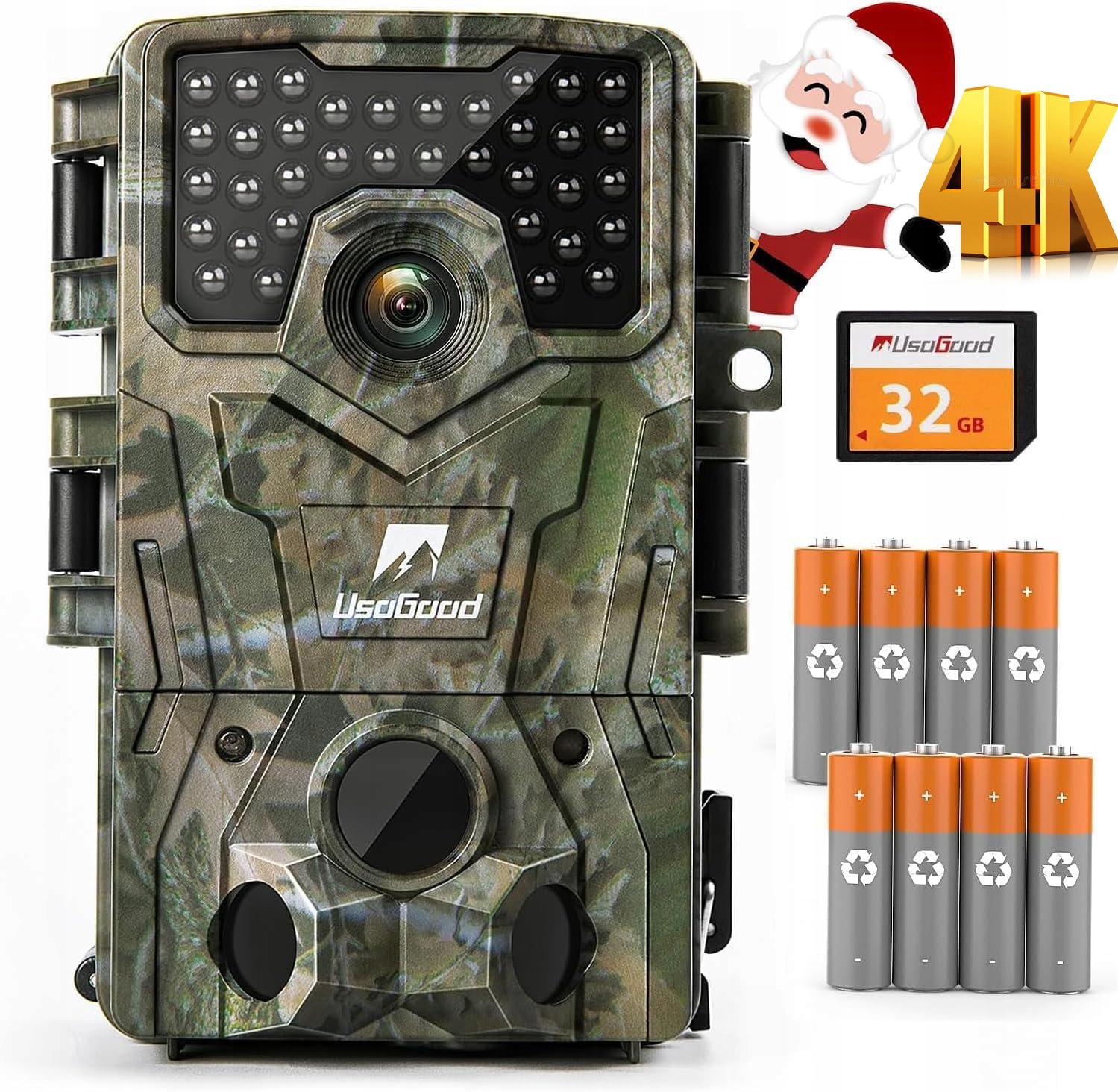 Fotopast Ir 850nm Lesní Lovecká Kamera Full Hd 4K 48Mpx 32G na baterie