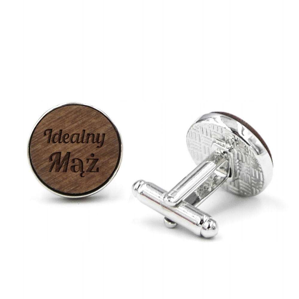 Spinki do mankietów z grawerem IDEALNY MĄŻ Płeć mężczyzna