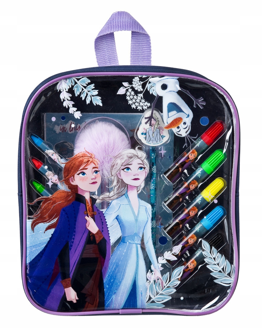 Zestaw do kolorowania KRAINA LODU w plecaku Liczba sztuk w zestawie 22 szt.