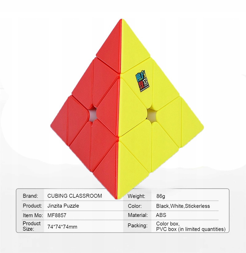 Gra logiczna kostka łamigłówka MoYu Pyraminx Materiał plastik