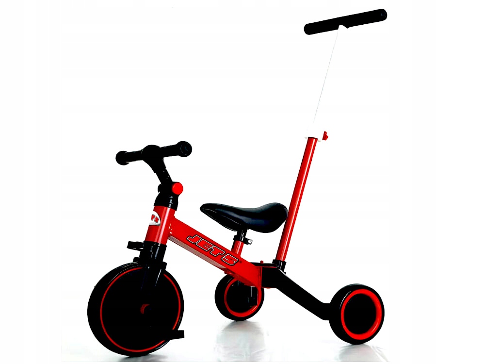 Rowerek trójkołowy 3w1 Madej Jet5 9,5" 6/8 czerwony 3258 12m+