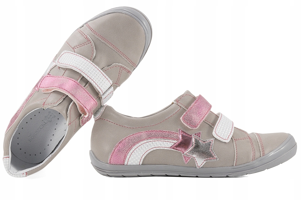 

Kornecki 6511 Półbuty Dziewczęce Trzewiki szare 32