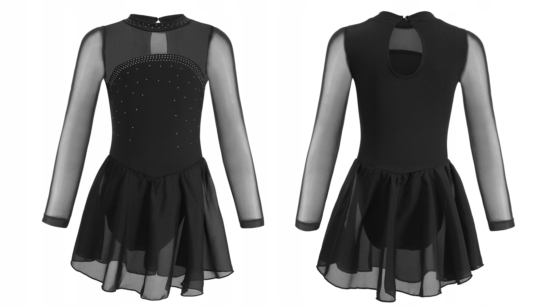 Baletní Body Černé S Tylovou Sukní, Taneční Oblečení Na Balet, Velikost 130