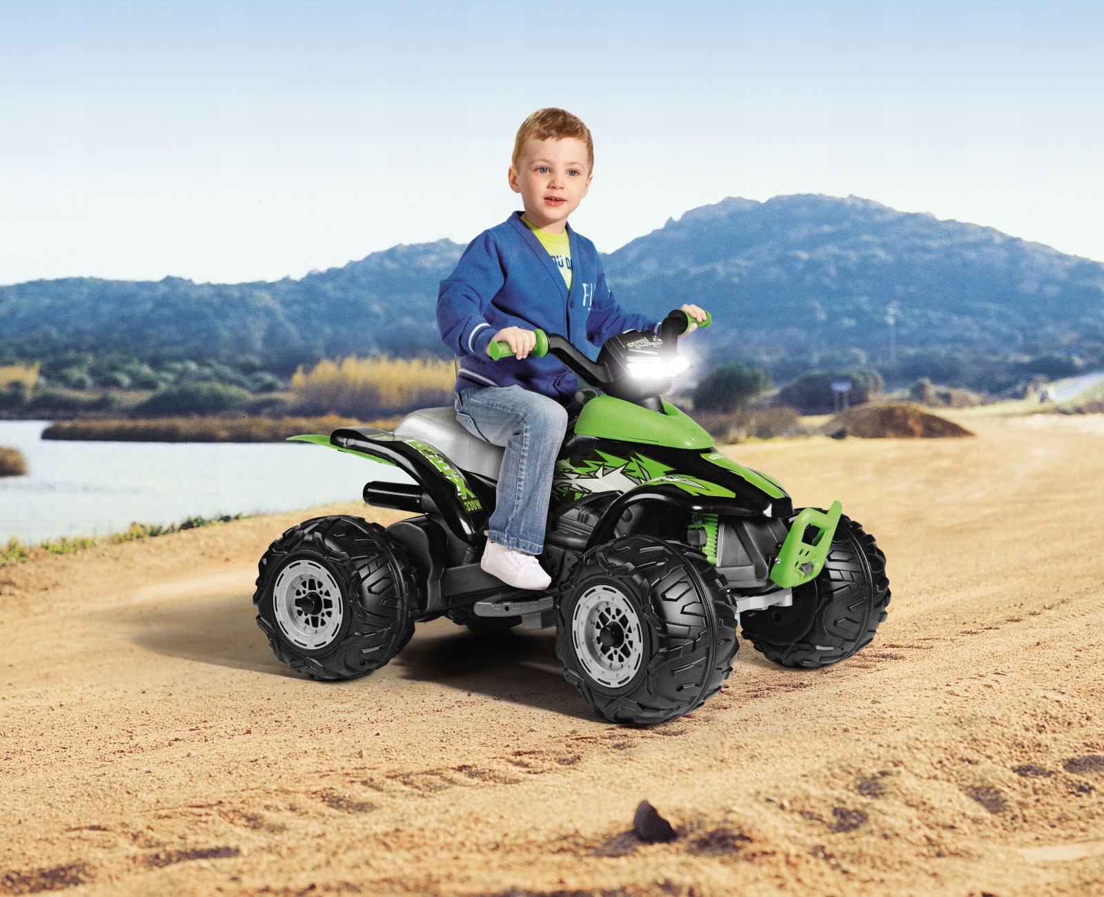 QUAD NA AKUMULATOR DLA DZIECI PEG PEREGO CORRAL T-REX 330W ŚWIATŁA LED MP3 Wiek dziecka 3 lata +