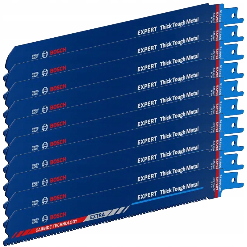 Pilový List Na Kov Bosch Expert 225 MM Pro Pilu Ocasku, Sada 10 Ks
