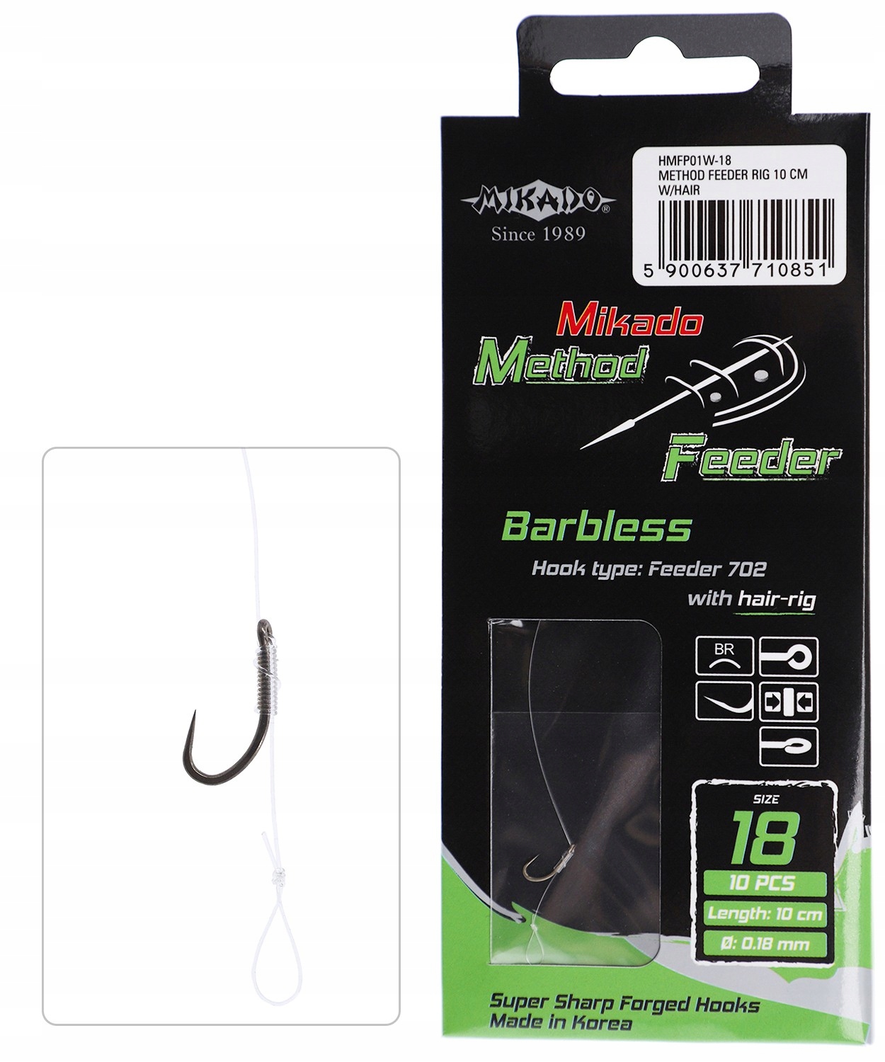 Przypon Method Feeder Włos Bz Hak 18/0,18mm Mikado