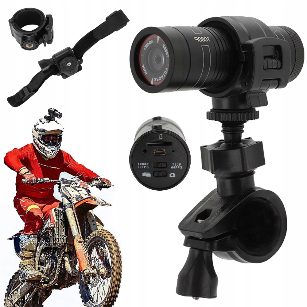 Mini Sportovní Kamera 1080P Full Hd, Voděodolná Videokamera Na Helmu