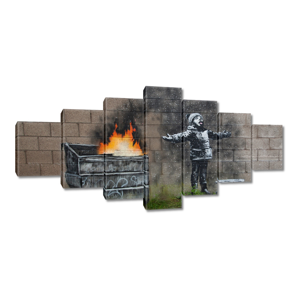 Obraz 210x100 Banksy Smog Sníh