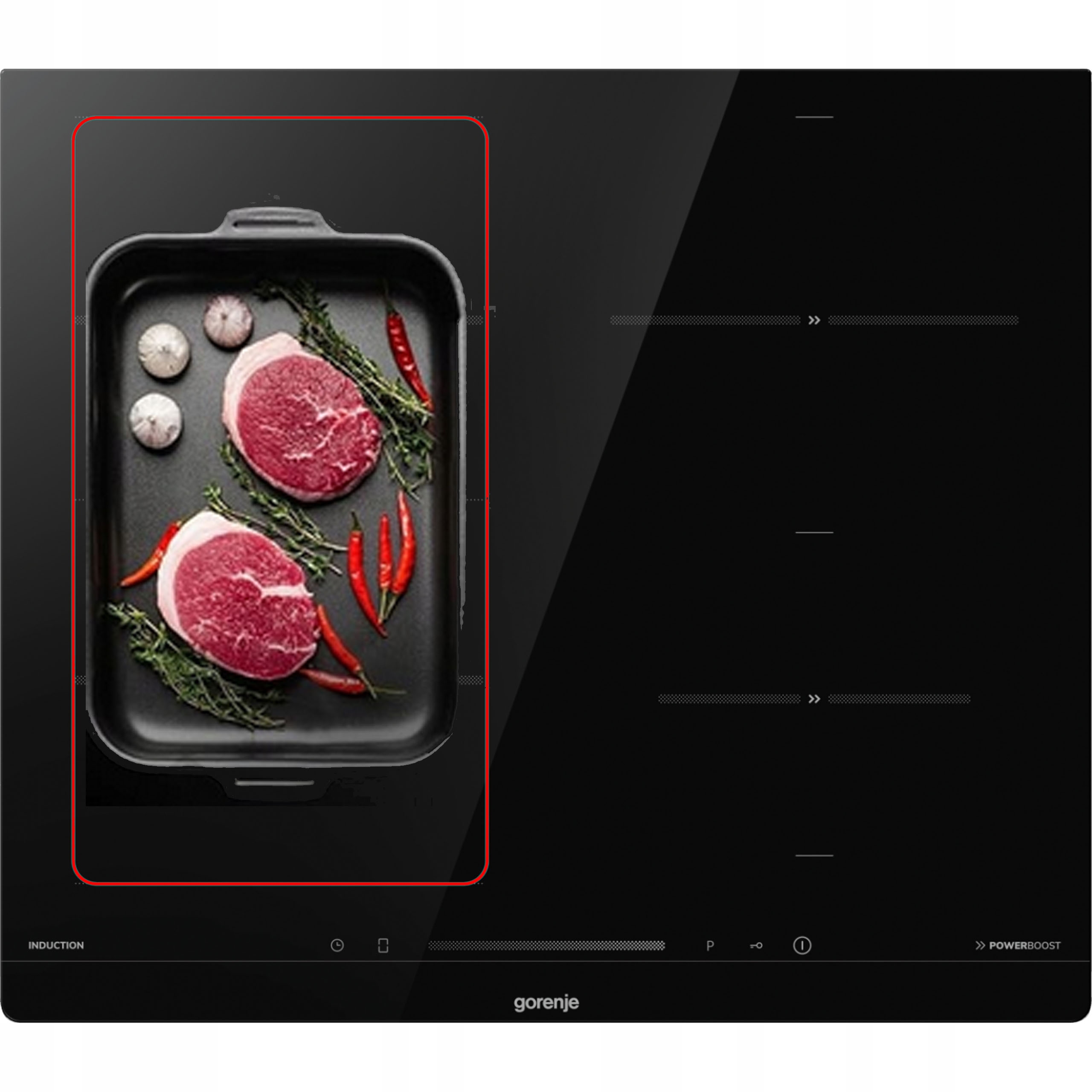 Płyta indukcyjna Gorenje 230/400V Łączone pole Timer Booster Slider 7,2 kW