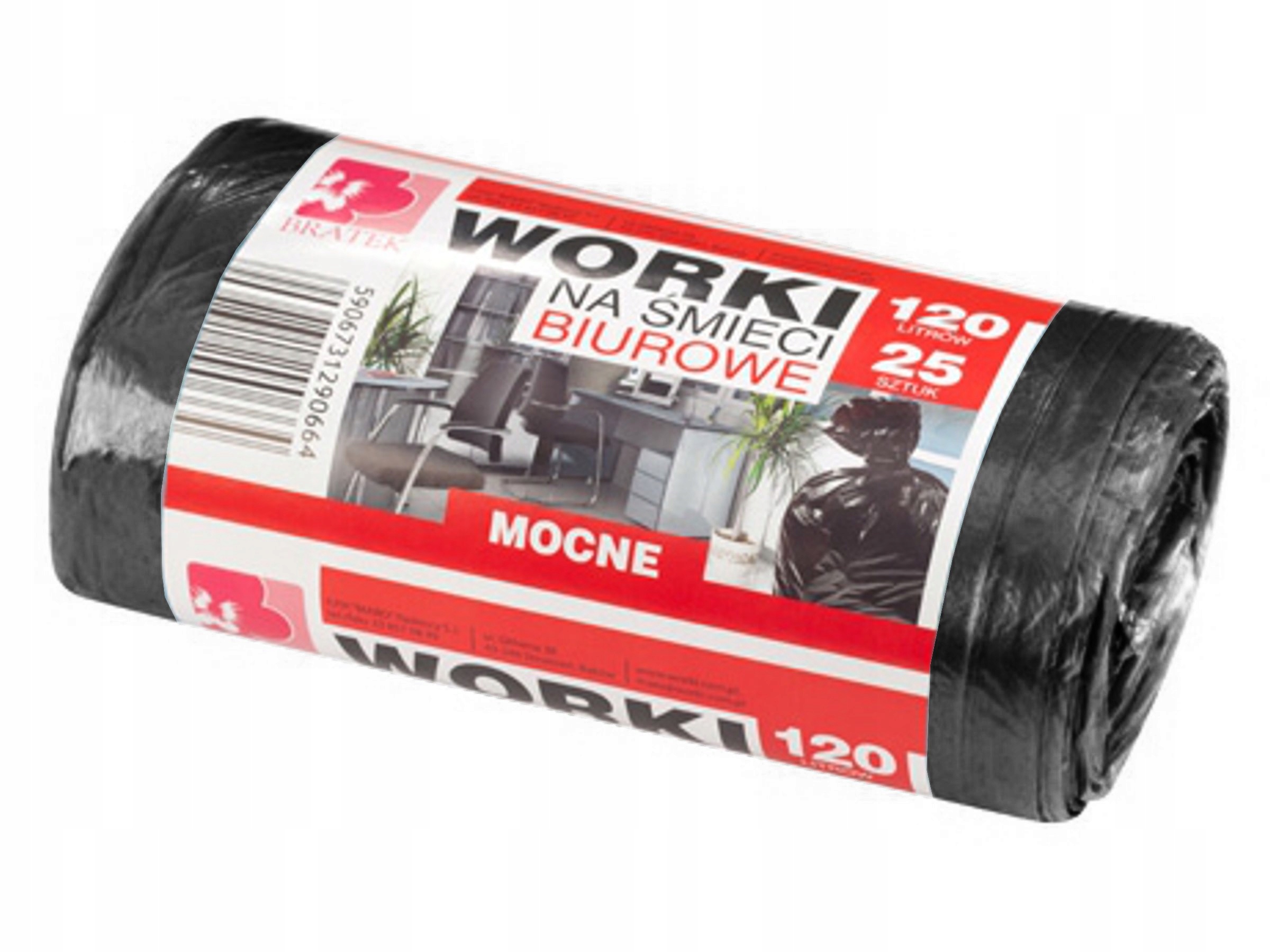 

Worki Na Śmieci Biurowe 120L 25 Sztuk Ldpe