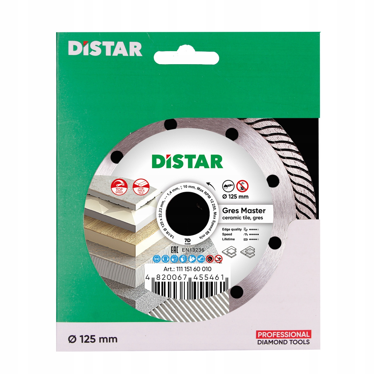 Distar diamantový kotouč gres master 125 mm