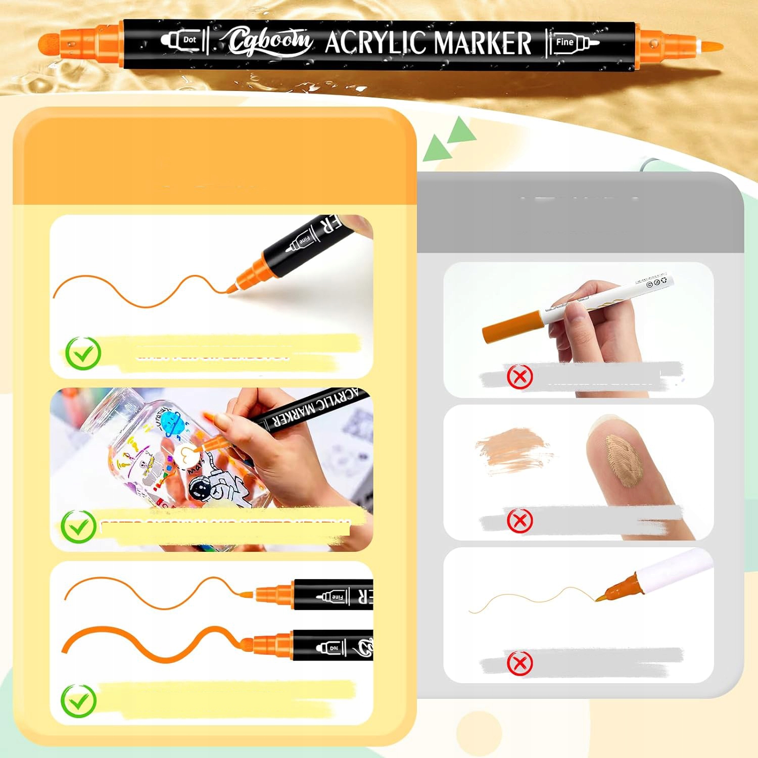 DWUSTRONNE PISAKI MARKERY AKRYLOWE FLAMASTRY MAZAKI ZESTAW 26 SZT 1MM/5MM Liczba sztuk w zestawie 26 szt.
