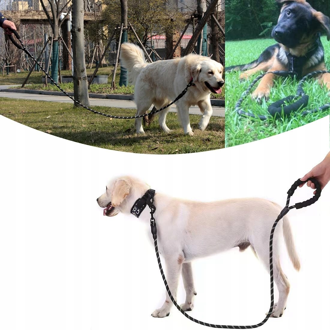 SMYCZ DLA PSA KOTA ODBLASKOWA MOCNA WYTRZYMAŁA 2M METRY Materiał materiał