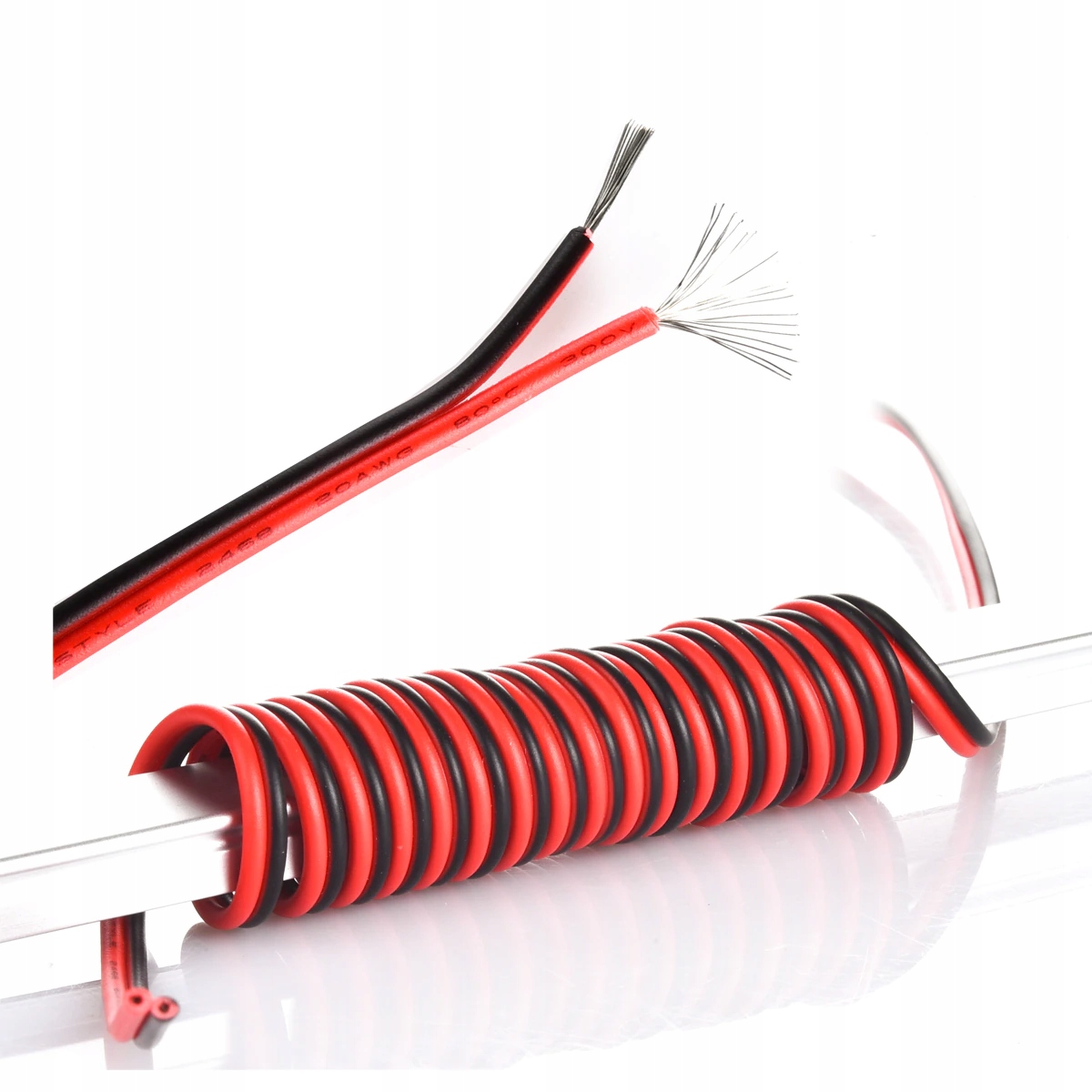 KABEL PRZEWÓD ELEKTRYCZNY 2PIN 2x0,5mm 1m Marka inna