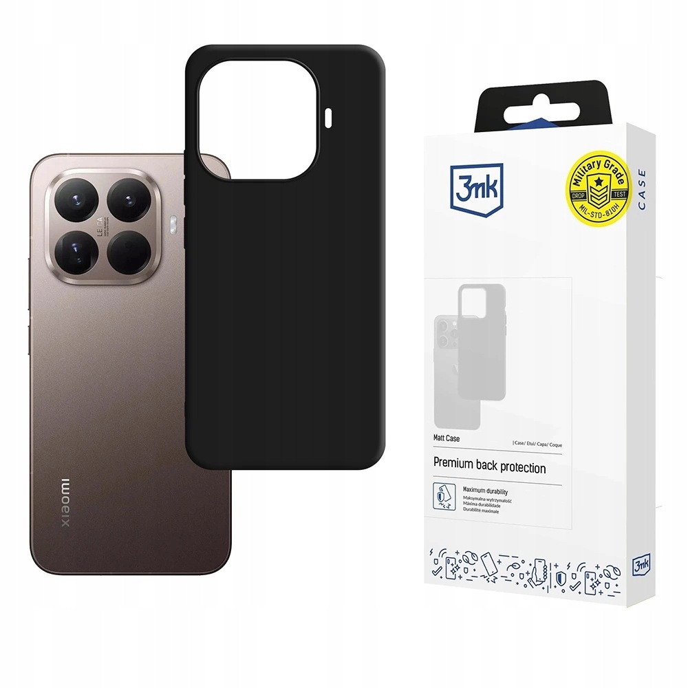 3mk matowe etui Matt Case do Xiaomi 15T Pro – czarne