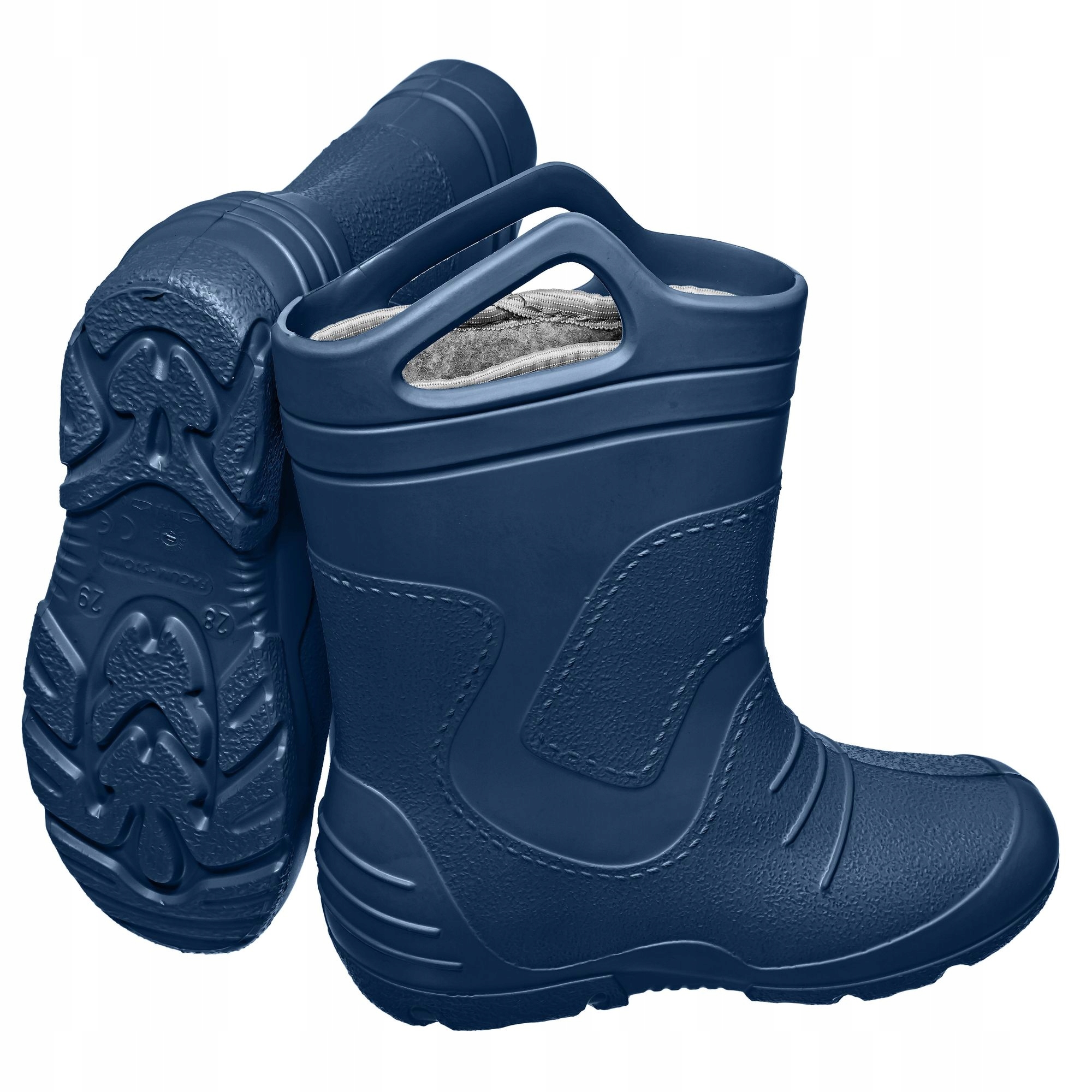 Lekkie Kalosze dziecięce piankowe EVA z ocieplaczem 51051 granat 23 Marka Inna marka