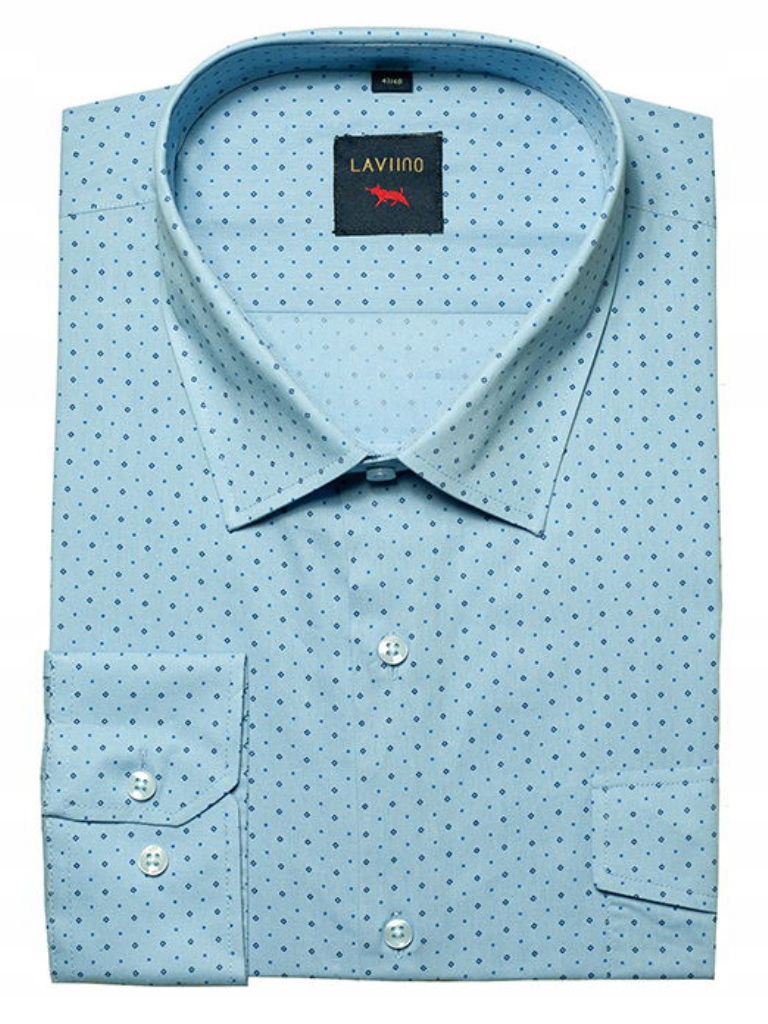Velká elegantní pánská košile casual s modrým vzorem