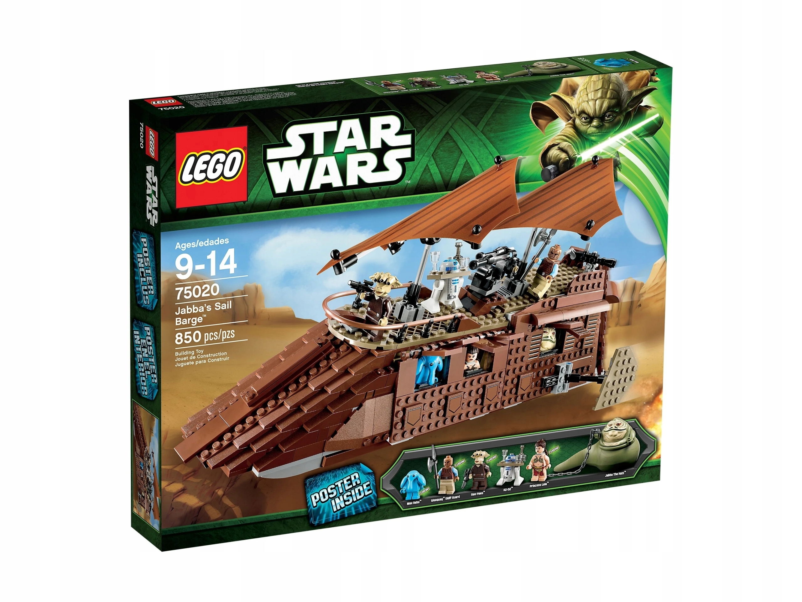 Klocki Lego Star Wars Zestaw Barka Żeglowa Jabby 75020