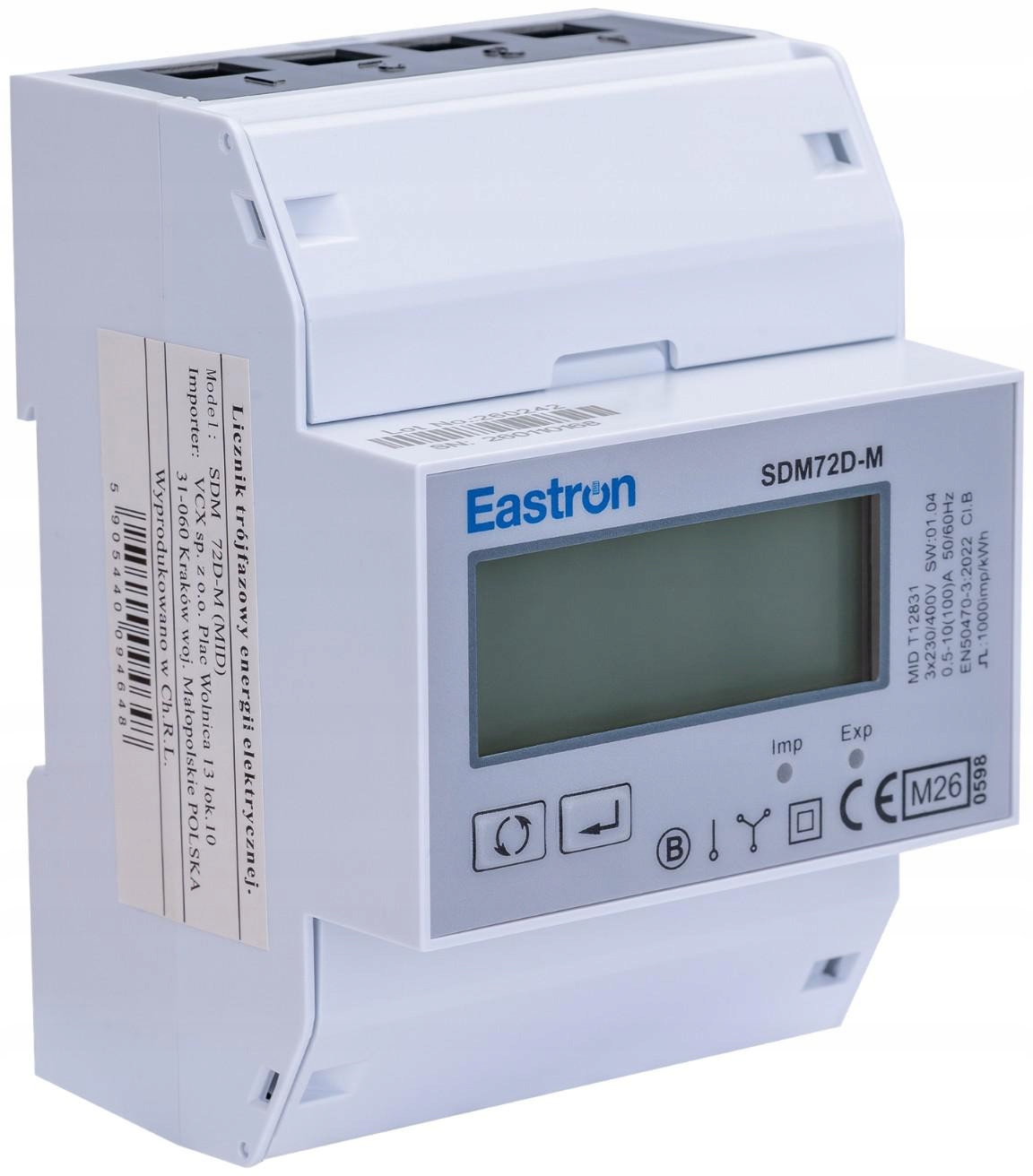 Trojfázový merač energie Sdm 72 DM MID Modbus