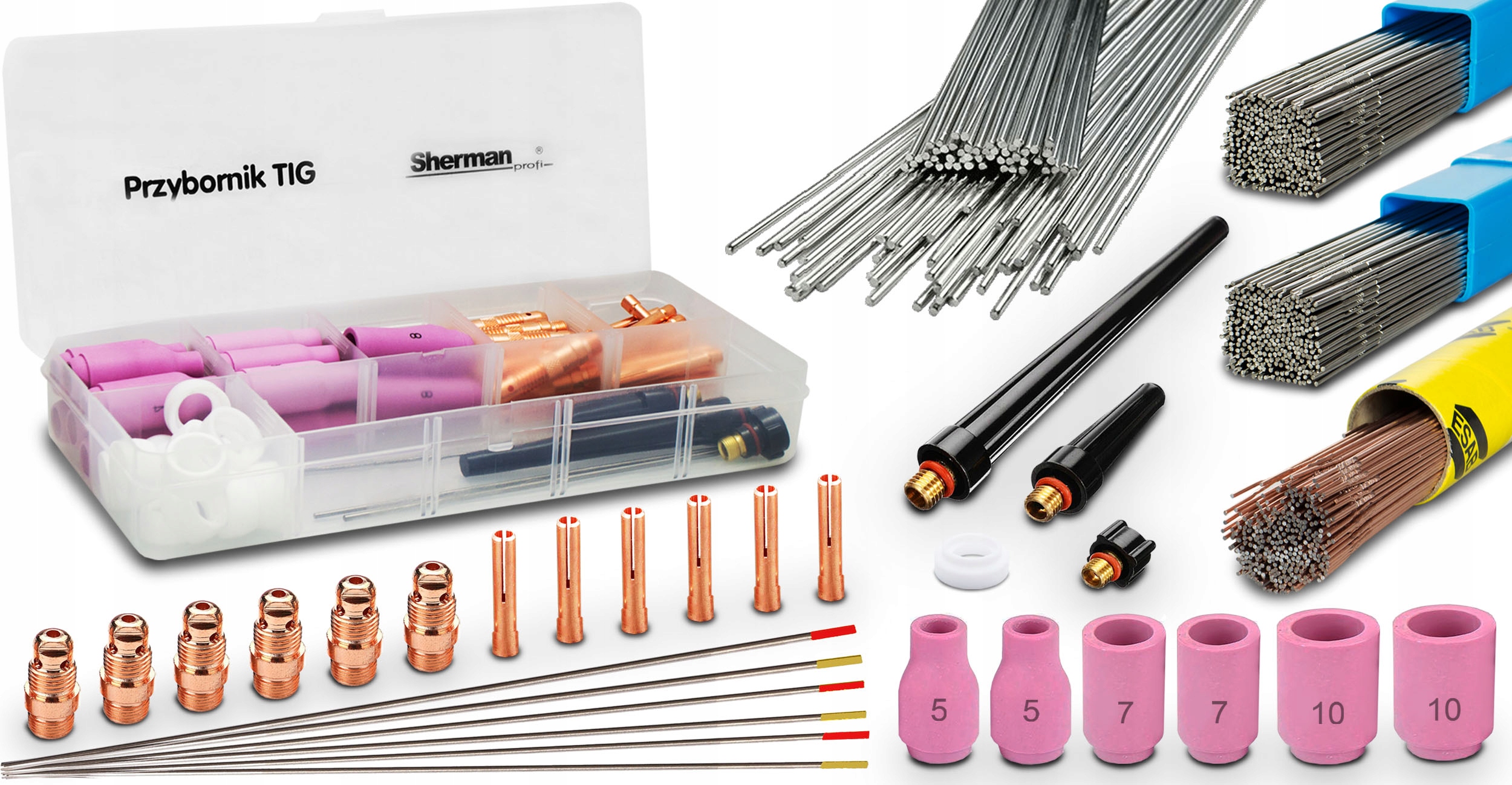 OSPRZĘT TIG AC DC DO SPAWARKI ALUMINIUM ELEKTRODY Marka Spartus