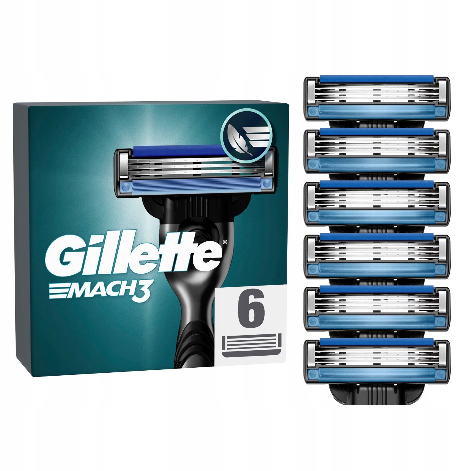 Gillette MACH3 Men's Razor Blades Blue/black 6KS